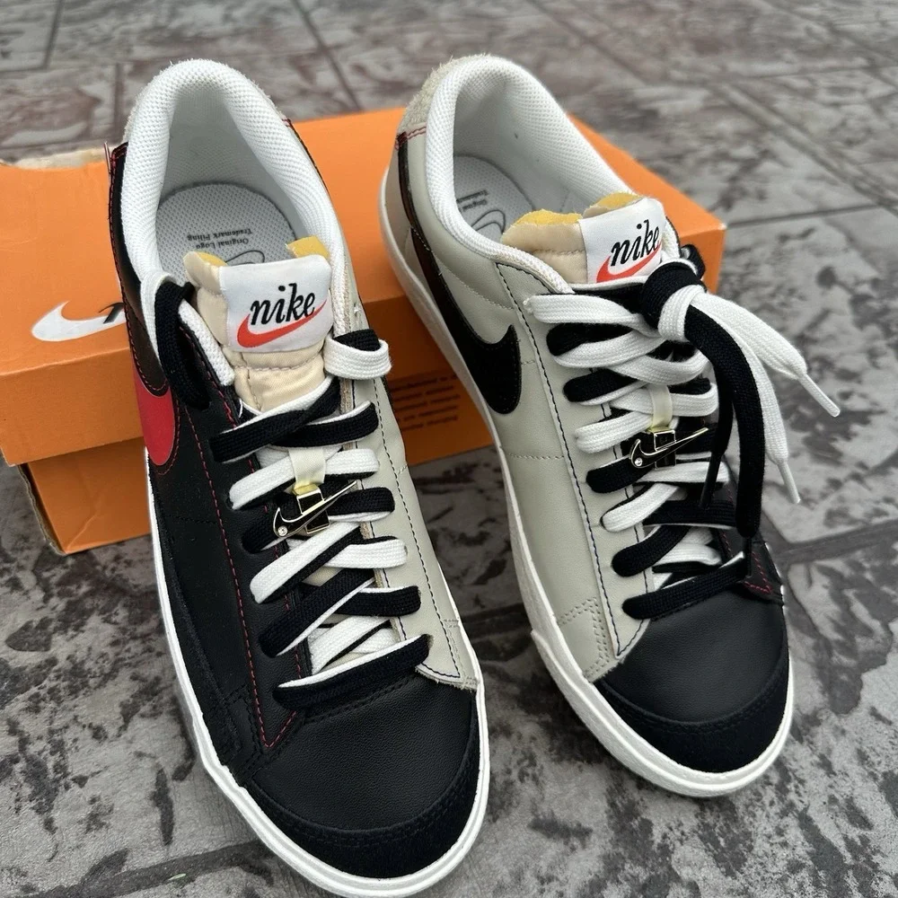 Nike Men's Size 8 Blazer Low '77‎ PRM Shoes Removable Swoosh DH4370 001